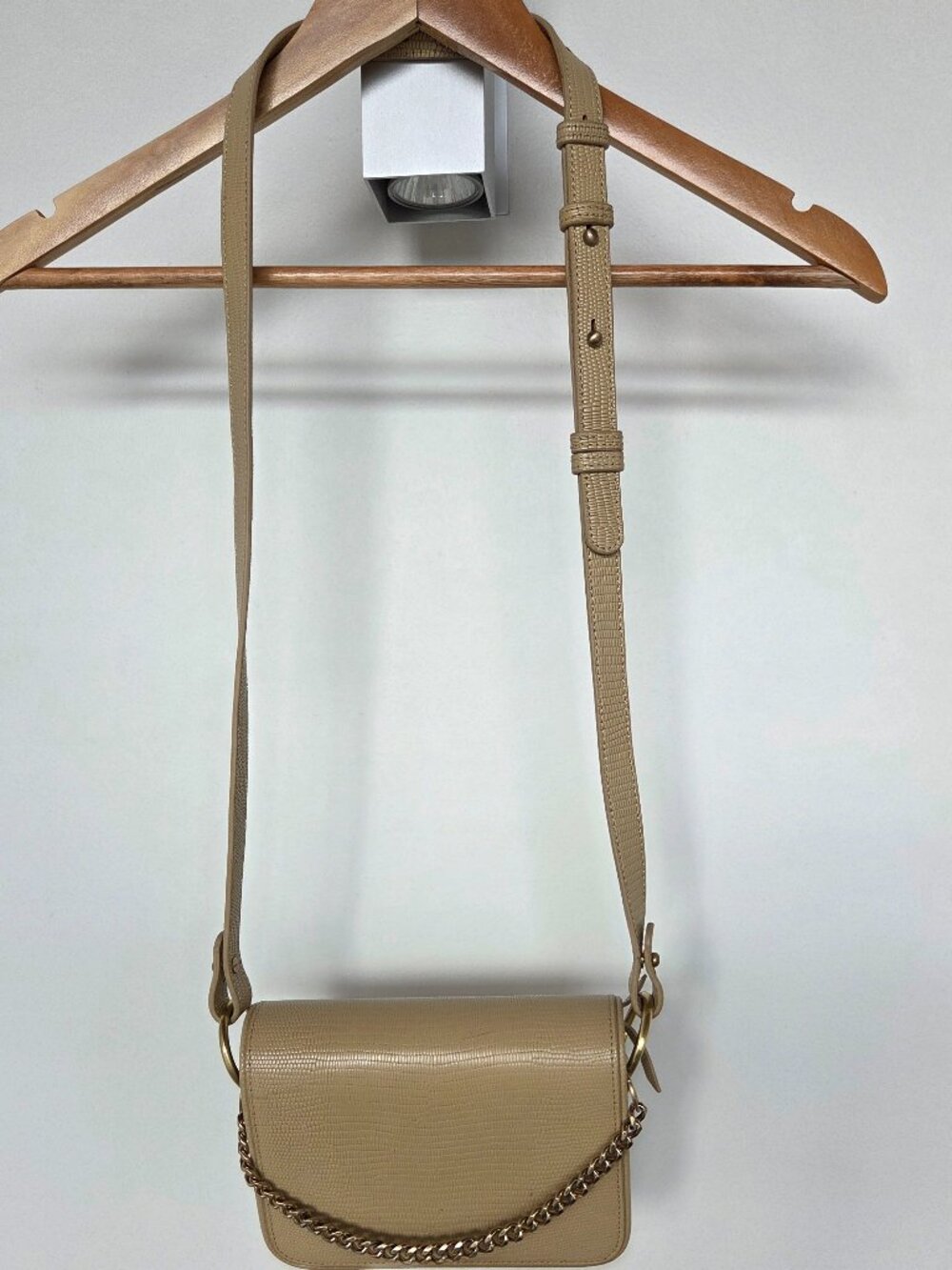 Sancia Louane Chain Bag Tan With Gold  Hardware